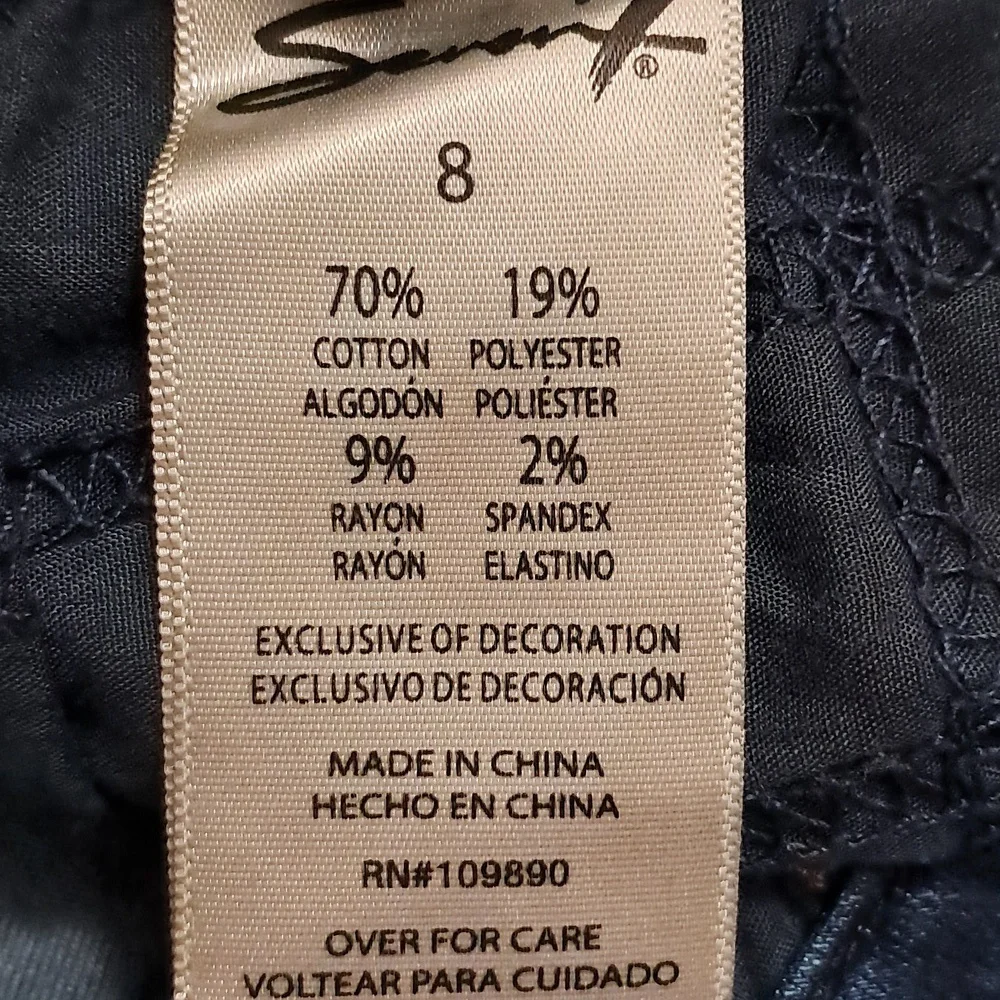 Seven 7  Women's Size 8 Tummyless Skinny Straight Blue Jeans